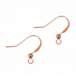 10x rosegoldfarben Ohrfedern 19x17mm Ohrhaken - Schmuckzubehör zum Ohrringe selbermachen