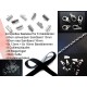 Trachtenschmuck selber machen mit Bastelset für Halsband mit Samtband, Bandklemmen, Karabinern + Biegeringen - Schmuck Bastelset
