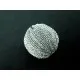 1x grosse leichte Metallperle 17mm hellsilberfarben Spacer - Leisure-Beads DIY