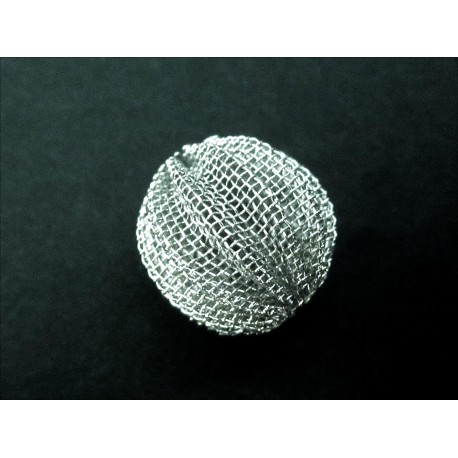 Leisure-Beads - 1x grosse leichte Metallperle 17mm hellsilberfarben Spacer - Schmuckzubehör Metallperle