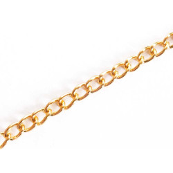 Leisure-Beads - 1m goldfarbene Eisenkette 3x4x0,8mm Gliederkette Schmuckkette - Schmuckzubehör