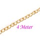 4m goldfarben Kette 3x4mm goldfarben Gliederkette goldfarben Schmuckkette - goldfarben Schmuckzubehör