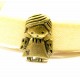 1x bronze Schiebeperle Schutzengel 14x10mm Innen 10x6,5mm Großlochperle Engel - bronze Schmuckzubehör Schiebeperle