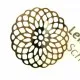 1x goldfarben Edelstahlanhänger 18x0,3mm filigrane Scheibe - Schmuckzubehör - Leisure-Beads DIY