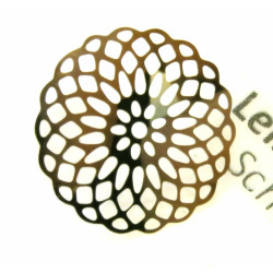 Leisure-Beads - 1x goldfarben Edelstahlanhänger 18x0,3mm filigranes Ornament - Schmuckzubehör