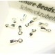 10x hellsilber Anhänger 7x3mm für Verlängerungskettchen - Schmuckzubehör