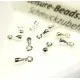 10x hellsilber Anhänger 7x3mm für Verlängerungskettchen - Schmuckzubehör - Leisure-Beads DIY