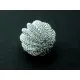 1x grosse leichte Metallperle 17mm hellsilberfarben Spacer - Leisure-Beads DIY