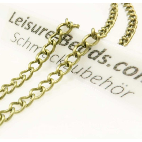 4m bronzefarbene Gliederkette 0,8x3x4mm aus Eisen - Schmuckzubehör - Leisure-Beads DIY