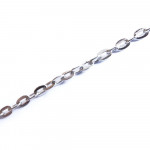 50cm silberfarbene Gliederkette 5x3mm - Schmuckzubehör