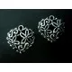 2x Herz Anhänger ca. 20x20mm silberfarben Schmuckanhänger - Leisure-Beads DIY