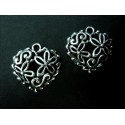 2x silberfarben Herz Anhänger 20x20mm Schmuckanhänger - Schmuckzubehör