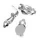 2 Stück silber Ohrclips 10x19mm zum Bekleben silber Ohrklemmen - Schmuckzubehör zum Ohrclips selbermachen - Leisure-Beads DIY