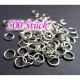 500x Biegering 6mm x 1mm runder Bindering - Schmuckzubehör Biegering