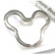 Silber Schlüsselring Maus 38x32mm - Motiv Schlüsselring