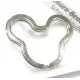 Silber Schlüsselring Maus 38x32mm - Motiv Schlüsselring - Leisure-Beads DIY