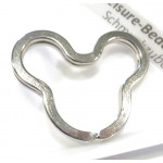 Silberfarben Schlüsselring Maus 38x32mm - Motiv Schlüsselring
