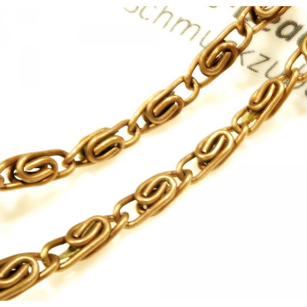 2m bronzefarben Königskette 9,3x2,9x3,4mm - Schmuckzubehör - Leisure-Beads DIY