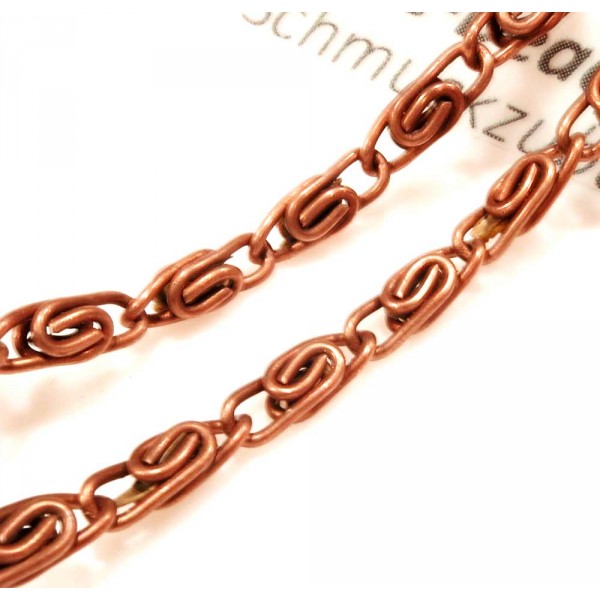 2m kupferfarben Königskette 9,3x2,9x3,4mm - Schmuckzubehör - Leisure-Beads DIY