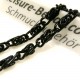 2m schwarze Königskette 9,3x2,9x3,4mm - schwarzes Schmuckzubehör