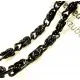 2m schwarze Königskette 9,3x2,9x3,4mm - schwarzes Schmuckzubehör - Leisure-Beads DIY