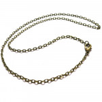 1x bronzefarben Halskette 46cm Gliederkette mit Karabinerhaken - Schmuckzubehör