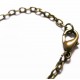 1x Bronze Halskette 62cm bronze Gliederkette mit Karabinerhaken - Schmuckzubehör Schmuckkette