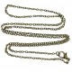 1x Bronze Halskette 62cm bronze Gliederkette mit Karabinerhaken - Schmuckzubehör Schmuckkette