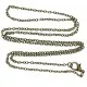 1x Bronze Halskette 62cm bronze Gliederkette mit Karabinerhaken - Schmuckzubehör Schmuckkette - Leisure-Beads DIY