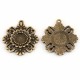 1x bronze Blume Anhänger 28x25mm Schmuckanhänger - bronze Schmuckzubehör