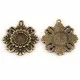 1x bronze Blume Anhänger 28x25mm Schmuckanhänger - bronze Schmuckzubehör - Leisure-Beads DIY