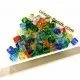 100x bunte 4x4mm Kristallglas Würfelperlen mit geschliffener Kante bunter Perlenmix - Schmuckzubehör - Leisure-Beads DIY