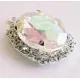1x Glas Anhänger 27x17mm kristall AB - Glas Schmuckzubehör - Leisure-Beads DIY