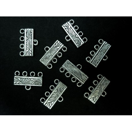 Leisure-Beads - 4x Kettenverbinder 10x16mm Kettenverteiler silberfarben - Schmuckzubehör
