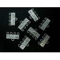 4x Kettenverbinder 10x16mm Kettenverteiler silberfarben - Schmuckzubehör