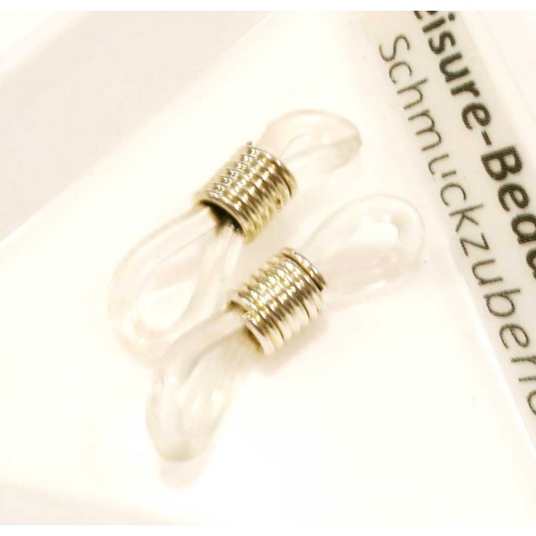 2x transparente Brillenketten Verbinder 20x6mm - Schmuckzubehör - Leisure-Beads DIY