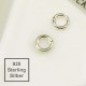 2x 6mm geschlossener Ring 925 Sterling Silber rund 925 Silber Binderinge - Echtsilber Schmuckzubehör