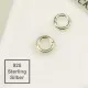 2x 6mm geschlossener Ring 925 Sterling Silber rund 925 Silber Binderinge - Echtsilber Schmuckzubehör - Leisure-Beads DIY