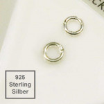 2x geschlossener Ring 6x1mm 925 Sterling Silber - Schmuckzubehör