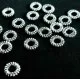 20x Ring 4,5mm geschlossen rund geriffelt silberfarben - Schmuckzubehör - Leisure-Beads DIY