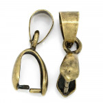 1x bronzefarben Collierschlaufe 15x6mm Steigbügelform - Schmuckzubehör