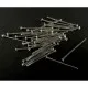 30 Nietstifte 20mm silberfarben Schmuckdraht mit Kopf - Leisure-Beads DIY