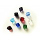 9x Kristallglasperlen in Rhombenform 8x8mm bunter Perlenmix