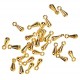 10x goldfarben Anhänger 7x3mm für Verlängerungskettchen - Schmuckzubehör