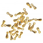 10x goldfarben Anhänger 7x3mm für Verlängerungskettchen - Schmuckzubehör