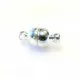 1x hellsilber Magnetverschluss 11,5x5mm - Schmuckzubehör Magnetverschluss - Leisure-Beads DIY