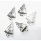 2x silber Pizzastück Anhänger 19x11mm Schmuckanhänger - Schmuckzubehör - Leisure-Beads DIY