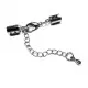 1x gunmetal Klemmverschluss 35x5mm Endkappe mit Karabiner - Schmuckzubehör Endkappe - Leisure-Beads DIY