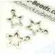 Silberfarbene Stern Anhänger 15x12mm Schmuckanhänger - Schmuckzubehör Anhänger