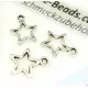 Silberfarbene Stern Anhänger 15x12mm Schmuckanhänger - Schmuckzubehör Anhänger - Leisure-Beads DIY